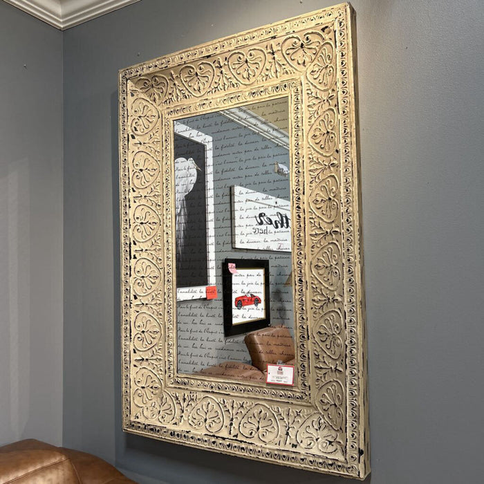 Tan/Black Ornate Floor Mirror (KLH)