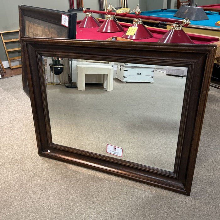 Large Wooden Brown Patterned Mirror(LSH)