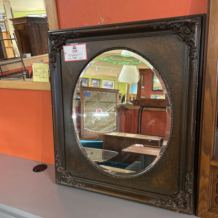Square Black Framed Mirror (TI)