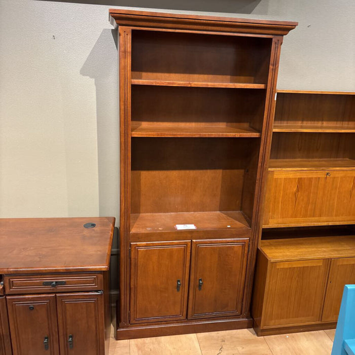 Darkwood Bookcase+2 Bottom Doors (LSH)