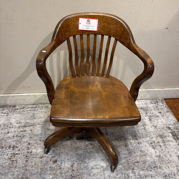 Brown Wooden Office Chair (SK)