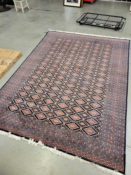 9x12" Large Red/Black Patterned Area Rug(IKH)