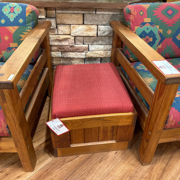 Storage Fabric Upholstered Box Ottoman(SK)