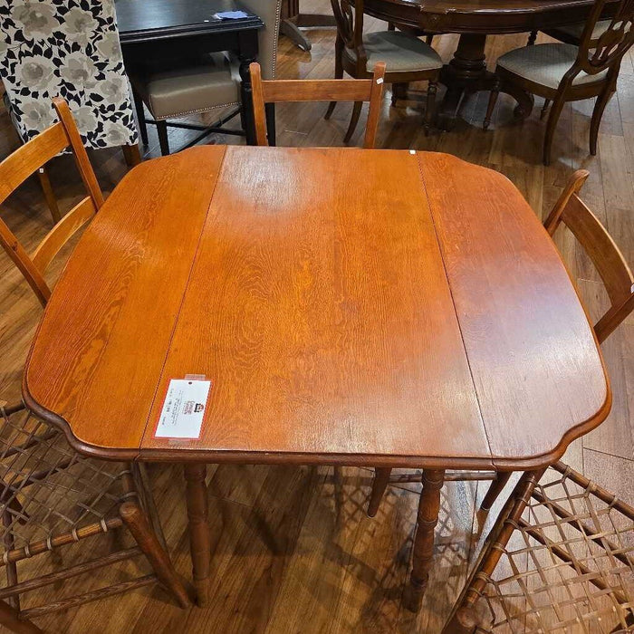 Dropleaf 1-Drawer DW DR Table w/ 4CH(BTK)