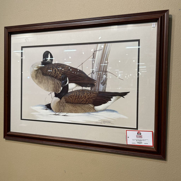 Large Geese Next to Fence Art(BAH)