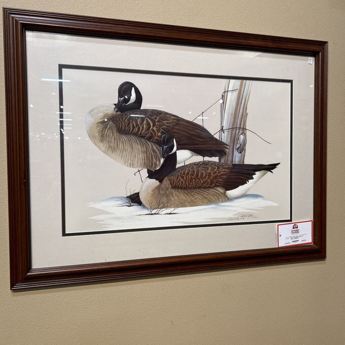 Large Geese Next to Fence Art(BAH)