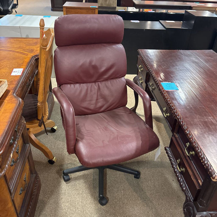 Red Leather Desk Chair(TI)