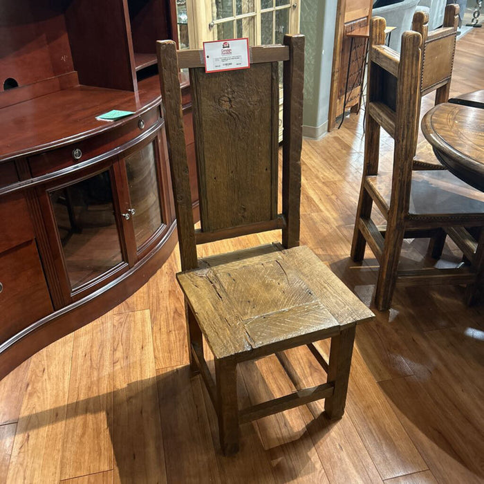 Brown Solid Wooden Chair (CT)