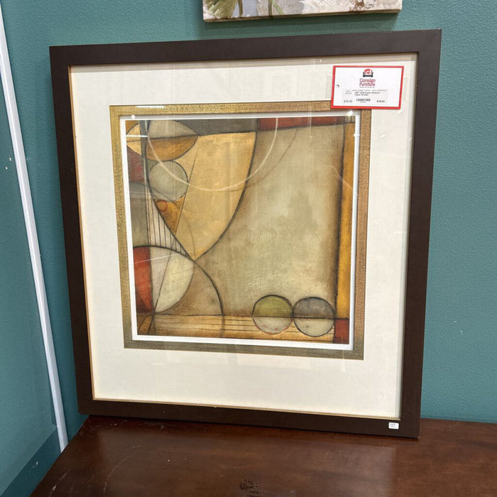 Gold Frame Abstract Fabric Art(SK)