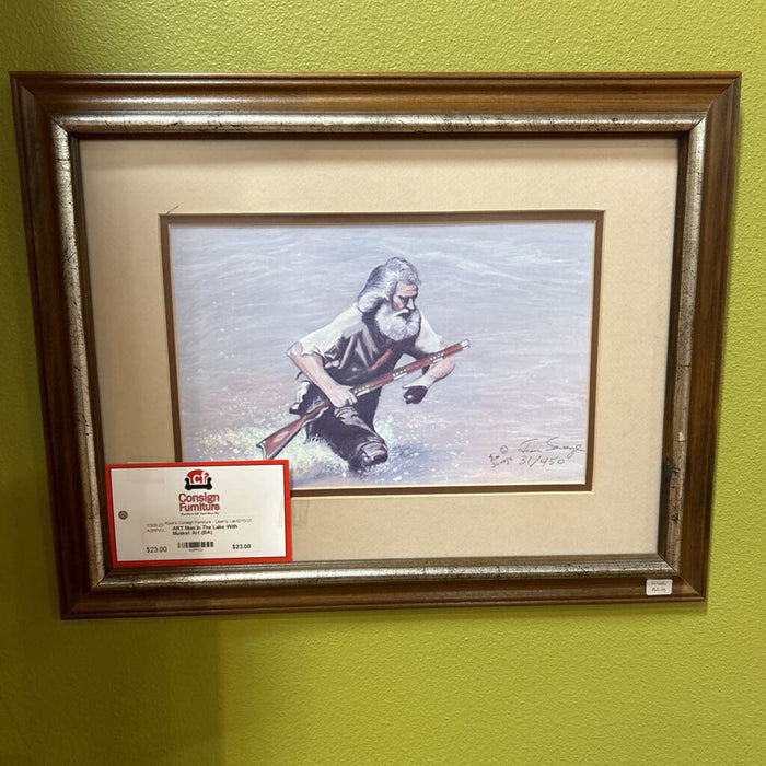 Man In The Lake With Musket Art (BA)