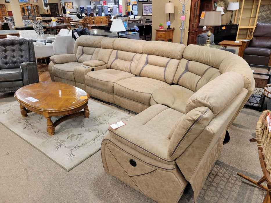 6PC Electric Brown Fabric Sectional(MAK)