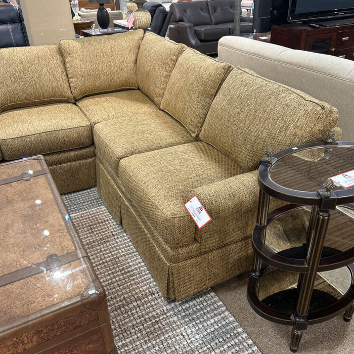 2PC Thomasville Brown Fabric Sectional(KHK)