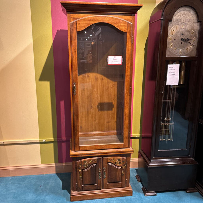 3-Door Curio Cabinet+ Floral Accent (BII)