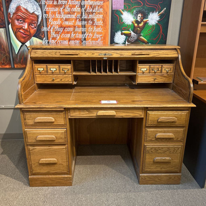 Oak Roll Top Desk (BAH)