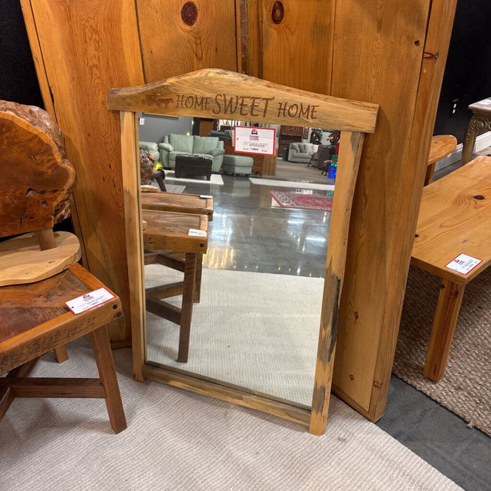 Blue Pine Framed Mirror-"Sweet Home"(LCK)