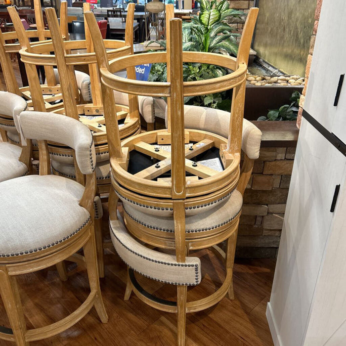 X2 White NH Fabric Barstools (LSH)