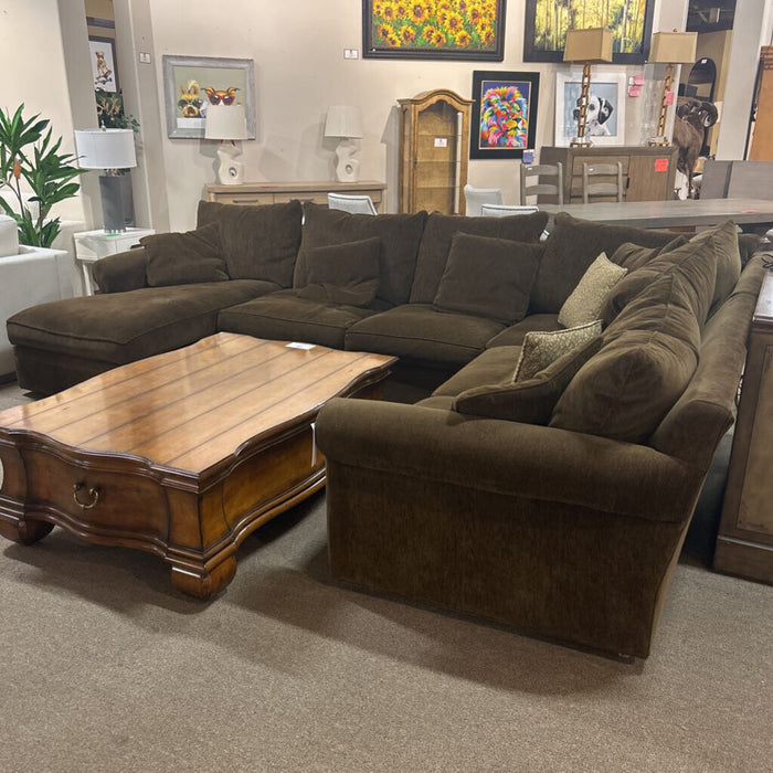 Brown Fabric 4pc Sectional (BTHH)