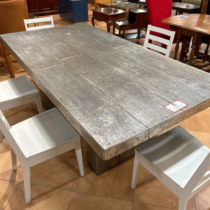 Silver/Faux Wood DR Table(ATH)