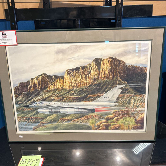 Green Framed Airplane Artwork (BAH)