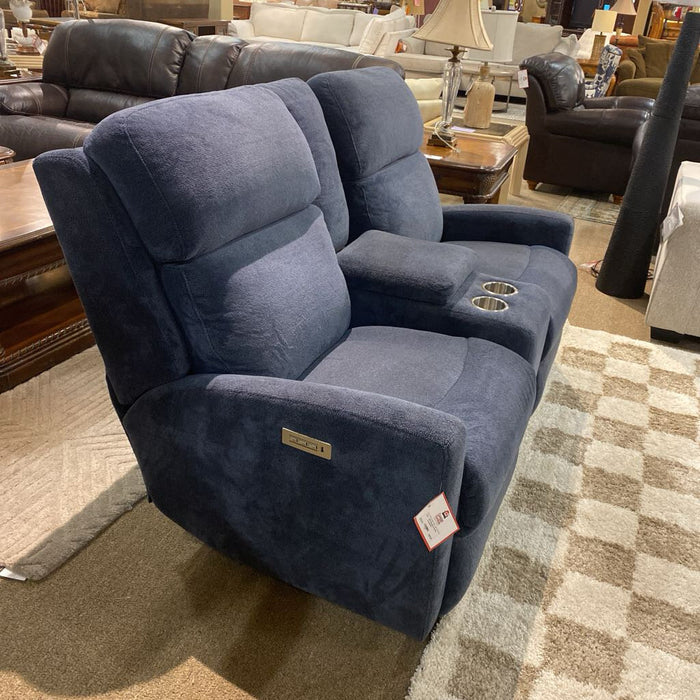 Blue/Grey Powered Loveseat(IAK)