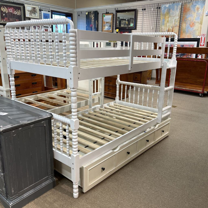 White Twin Over Twin + Trundle (CTH)