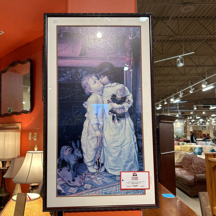 Black Framed Two Children Art(BTK)
