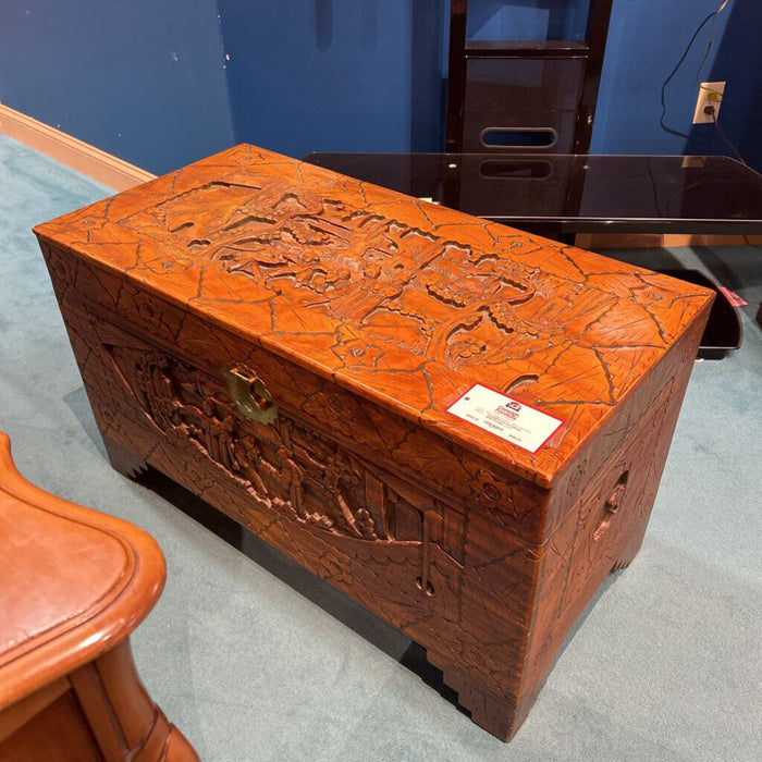 Carved Chinese Motif Storage Chest/Trunk(ATH)