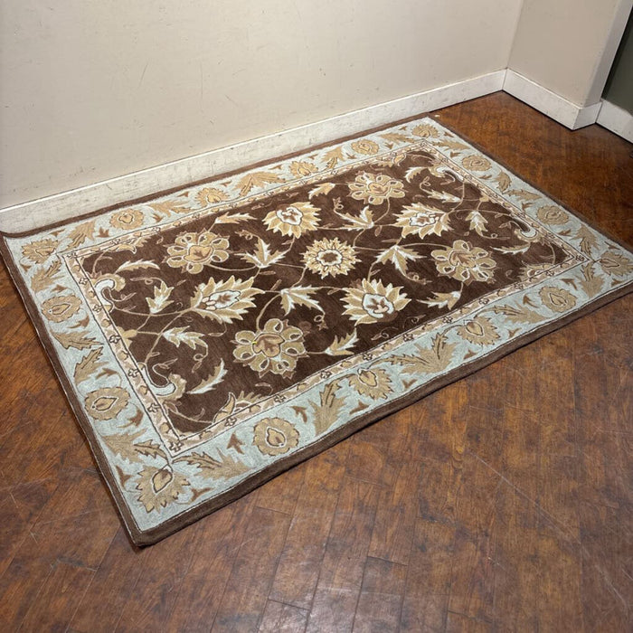 5x7" Tan/Brown Paisley Rug(BAH)
