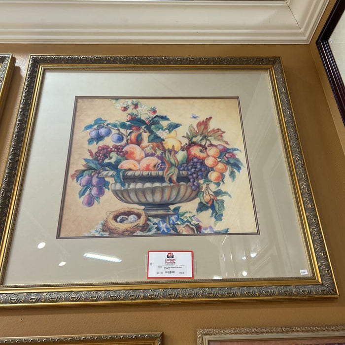 Gold Ornate Fruit Bowl Art(BLA)
