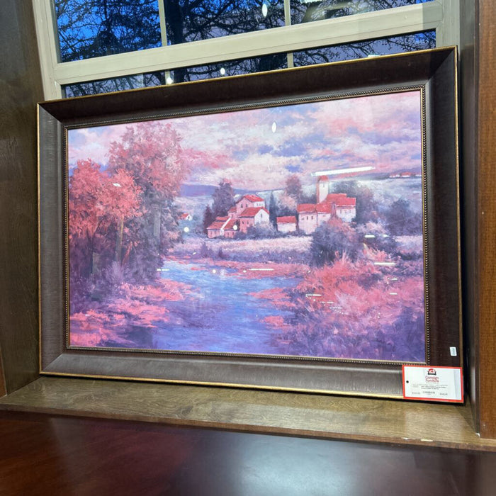 Black/Gold Framed Italian Countryside Art(BTK)