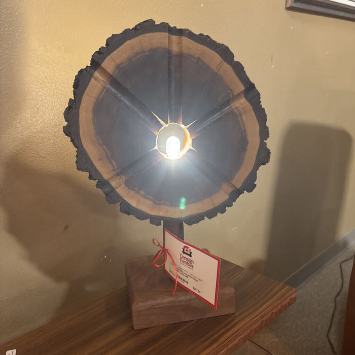 Live wood Round table Lamp (LBI)
