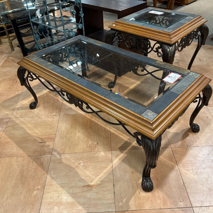 Tile/GT End Table w/ Metal Base(BAI)