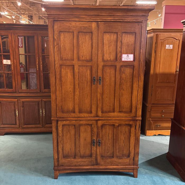4-Door Rustic Oak TV Armoire(LSH)
