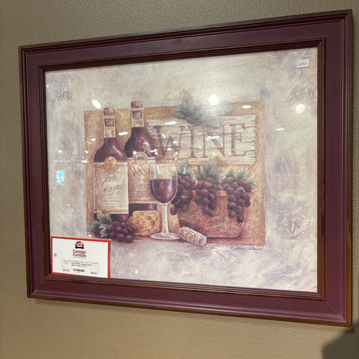 Small Framed Wine Artwork (AT)