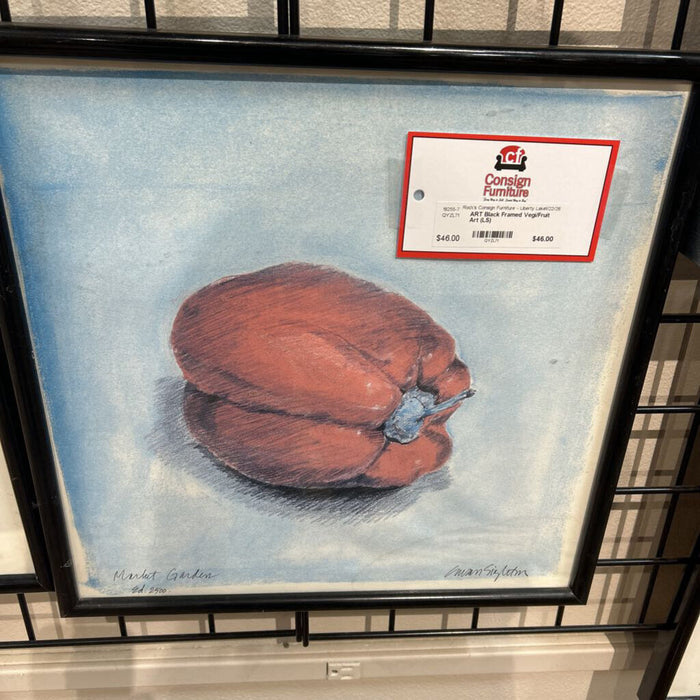 Black Framed Vegi/Fruit Art (LS)