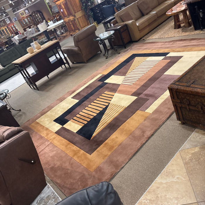9x12 Multi Brwn+Tan+Blk Area Rug (ATH)
