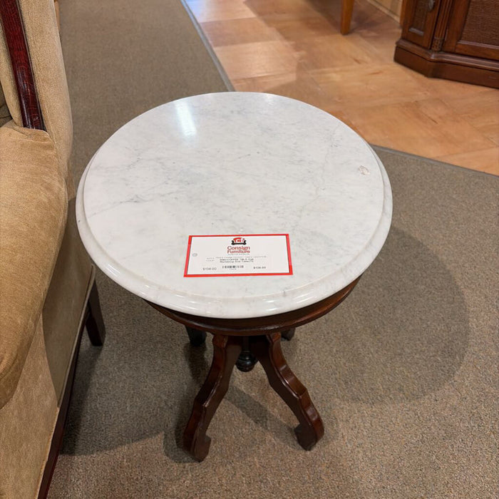 Oak Marbletop End Table(TI)