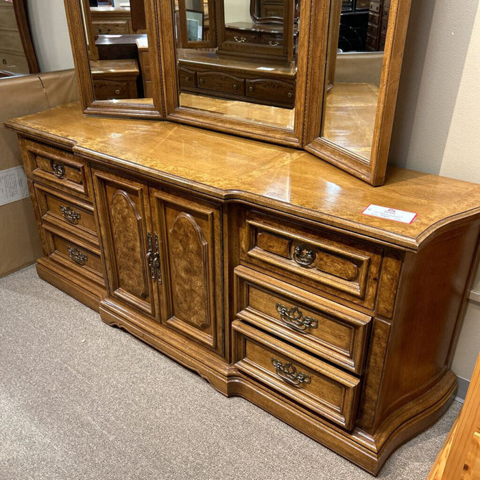 Long DW 9-Drawer Dresser/Mirror(KHK)