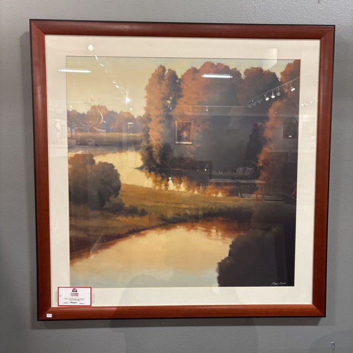 XL Brown Framed "David Monty" Artwork (LSH)