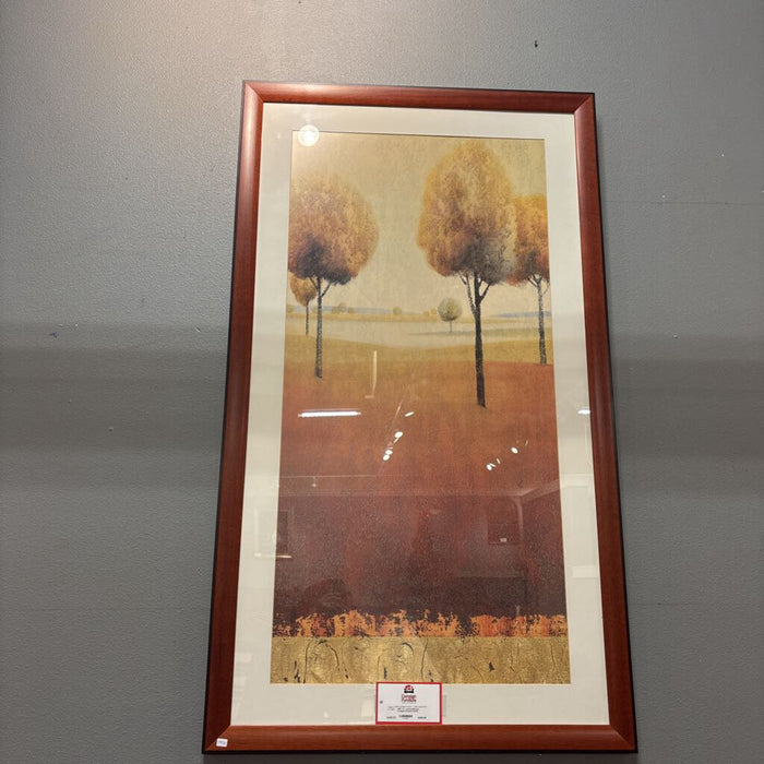 XL Vertical Brown Framed Artwork (LSH)