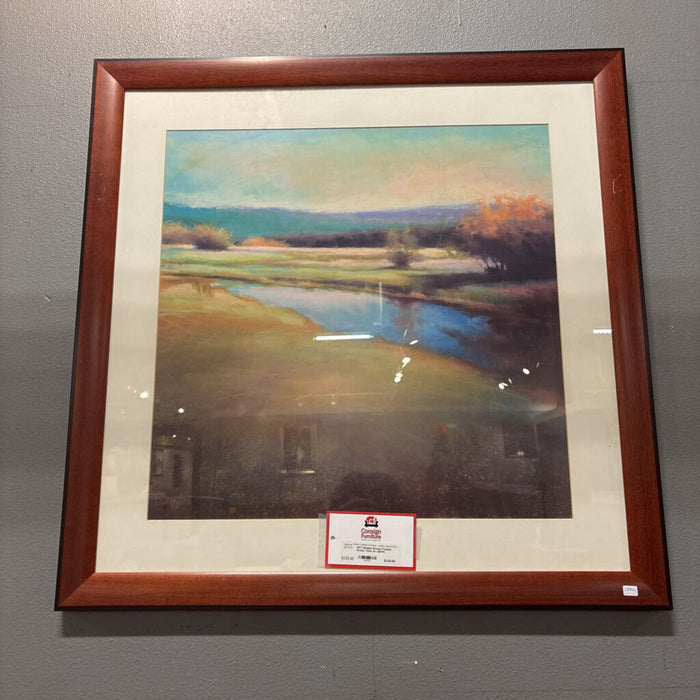 Medium Brown Framed Scenic View Art (BAH)