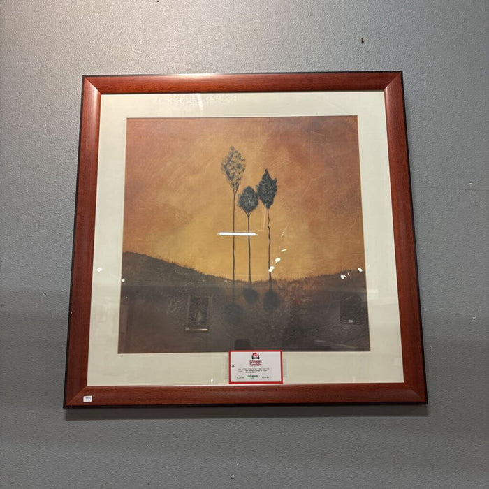 Brown Framed "3 Trees" Artwork (BAH)