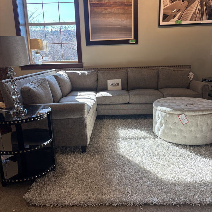 Basset Grey Fabric NH 2-PC Sectional (LLKH)