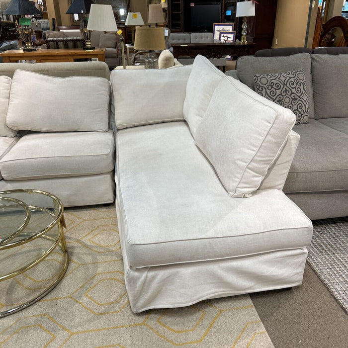 White Pottery Barn Sectional(BLLK)