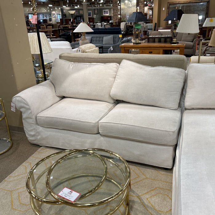 White Pottery Barn Sectional(BLLK)