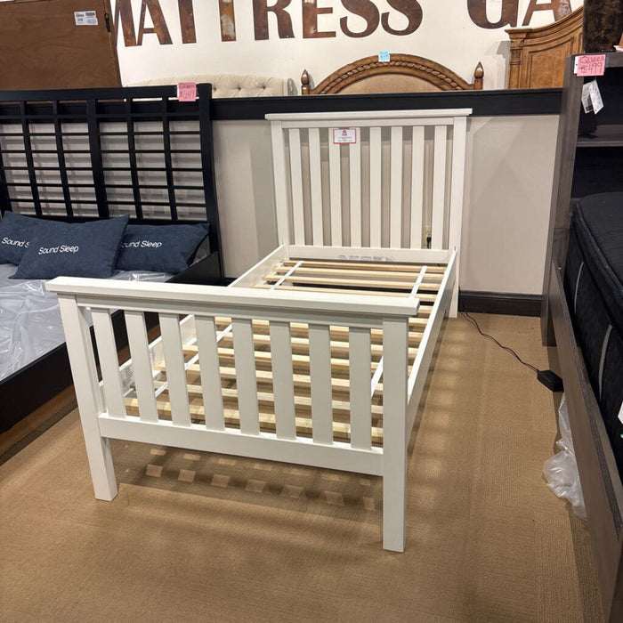 White Pottery Barn Bed Frame (CTH)