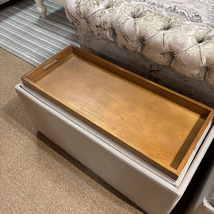 Grey Fabric Storage Ottoman / Bench (SK)