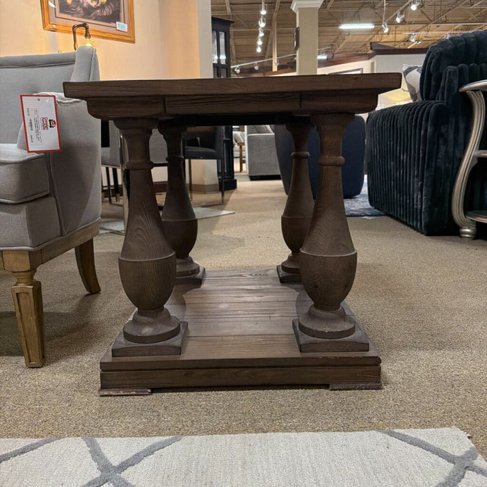 Brown 2-Tier Squared End-Table (TI)