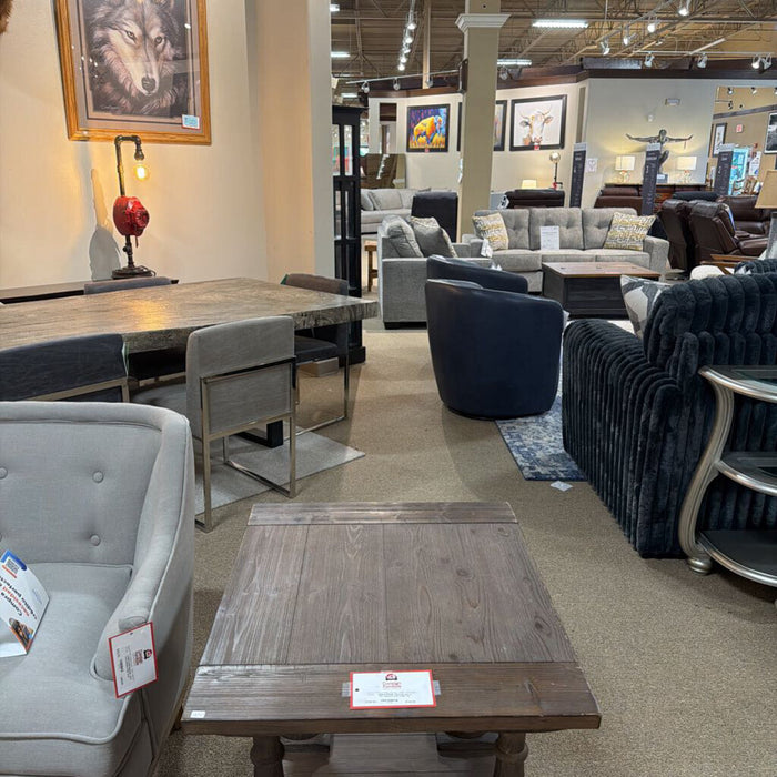 Brown 2-Tier Squared End-Table (TI)