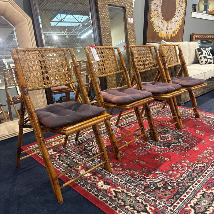 S/4 Bamboo Foldable Chairs (BTK)